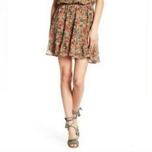 Joie Multicolor Floral Skater Skirt